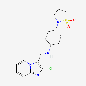 N-[(2-chloroimidazo[1,2-a]pyridin-3-yl)methyl]-4-(1,1-dioxo-1,2-thiazolidin-2-yl)cyclohexan-1-amine