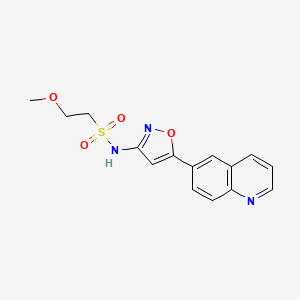 2-methoxy-N-(5-quinolin-6-yl-1,2-oxazol-3-yl)ethanesulfonamide