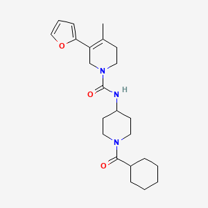 N-[1-(cyclohexanecarbonyl)piperidin-4-yl]-5-(furan-2-yl)-4-methyl-3,6-dihydro-2H-pyridine-1-carboxamide