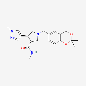 (3R,4S)-1-[(2,2-dimethyl-4H-1,3-benzodioxin-6-yl)methyl]-N-methyl-4-(1-methylpyrazol-4-yl)pyrrolidine-3-carboxamide