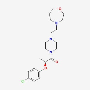 molecular formula C20H30ClN3O3 B6747998 (2S)-2-(4-chlorophenoxy)-1-[4-[2-(1,4-oxazepan-4-yl)ethyl]piperazin-1-yl]propan-1-one 