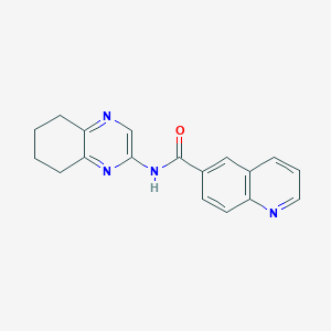 molecular formula C18H16N4O B6748023 N-(5,6,7,8-tetrahydroquinoxalin-2-yl)quinoline-6-carboxamide 