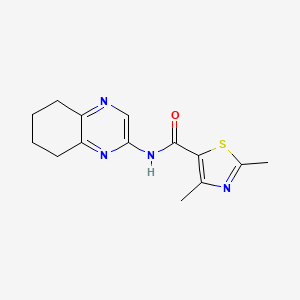 molecular formula C14H16N4OS B6748031 2,4-dimethyl-N-(5,6,7,8-tetrahydroquinoxalin-2-yl)-1,3-thiazole-5-carboxamide 