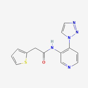 2-thiophen-2-yl-N-[4-(triazol-1-yl)pyridin-3-yl]acetamide