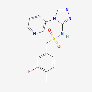 1-(3-fluoro-4-methylphenyl)-N-(4-pyridin-3-yl-1,2,4-triazol-3-yl)methanesulfonamide