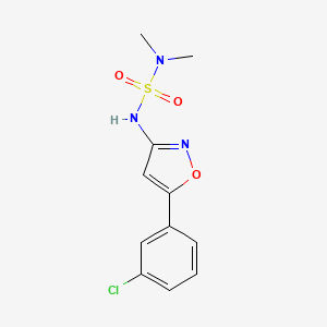 molecular formula C11H12ClN3O3S B6748064 5-(3-Chlorophenyl)-3-(dimethylsulfamoylamino)-1,2-oxazole 