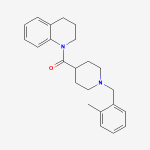 molecular formula C23H28N2O B6748077 3,4-dihydro-2H-quinolin-1-yl-[1-[(2-methylphenyl)methyl]piperidin-4-yl]methanone 