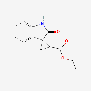 molecular formula C13H13NO3 B6748092 Ethyl 2'-oxospiro[cyclopropane-1,3'-indoline]-2-carboxylate 