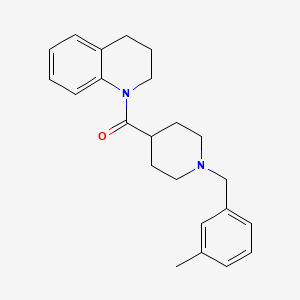 molecular formula C23H28N2O B6748097 3,4-dihydro-2H-quinolin-1-yl-[1-[(3-methylphenyl)methyl]piperidin-4-yl]methanone 