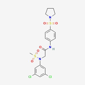 2-(3,5-dichloro-N-methylsulfonylanilino)-N-(4-pyrrolidin-1-ylsulfonylphenyl)acetamide