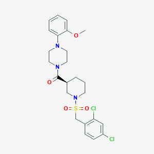 [(3S)-1-[(2,4-dichlorophenyl)methylsulfonyl]piperidin-3-yl]-[4-(2-methoxyphenyl)piperazin-1-yl]methanone