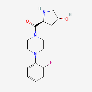 [4-(2-fluorophenyl)piperazin-1-yl]-[(2S,4R)-4-hydroxypyrrolidin-2-yl]methanone