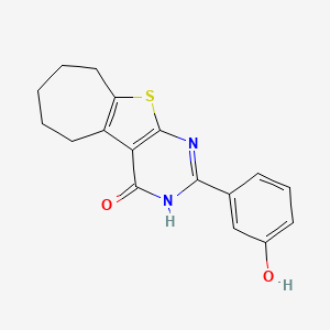 5-(3-Hydroxyphenyl)-8-thia-4,6-diazatricyclo[7.5.0.02,7]tetradeca-1(9),2(7),5-trien-3-one