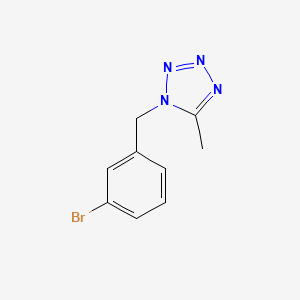 molecular formula C9H9BrN4 B6748156 1-[(3-Bromophenyl)methyl]-5-methyltetrazole 