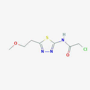 molecular formula C7H10ClN3O2S B6748158 2-chloro-N-[5-(2-methoxyethyl)-1,3,4-thiadiazol-2-yl]acetamide 