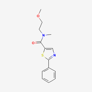 molecular formula C14H16N2O2S B6748176 N-(2-methoxyethyl)-N-methyl-2-phenyl-1,3-thiazole-5-carboxamide 