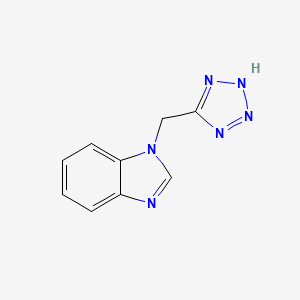 molecular formula C9H8N6 B6748177 1-(2H-tetrazol-5-ylmethyl)benzimidazole 