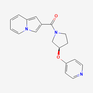 indolizin-2-yl-[(3R)-3-pyridin-4-yloxypyrrolidin-1-yl]methanone