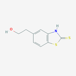 molecular formula C9H9NOS2 B067482 5-(2-hydroxyethyl)benzo[d]thiazole-2(3H)-thione CAS No. 171874-52-5