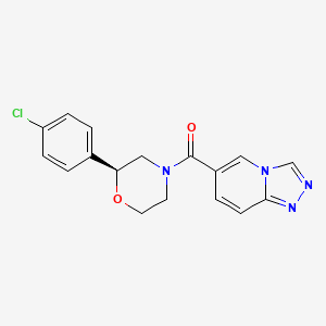 [(2S)-2-(4-chlorophenyl)morpholin-4-yl]-([1,2,4]triazolo[4,3-a]pyridin-6-yl)methanone