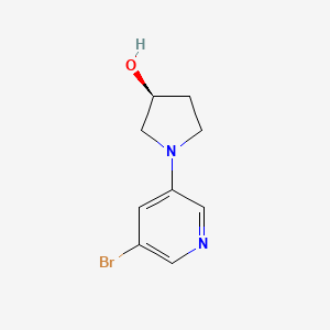 molecular formula C9H11BrN2O B6748206 (3S)-1-(5-bromopyridin-3-yl)pyrrolidin-3-ol 