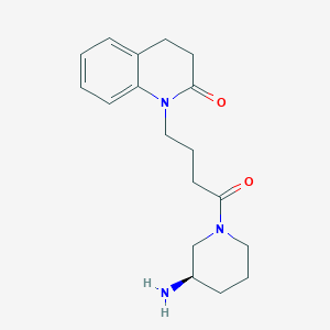 1-[4-[(3R)-3-aminopiperidin-1-yl]-4-oxobutyl]-3,4-dihydroquinolin-2-one