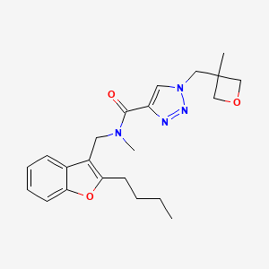 N-[(2-butyl-1-benzofuran-3-yl)methyl]-N-methyl-1-[(3-methyloxetan-3-yl)methyl]triazole-4-carboxamide