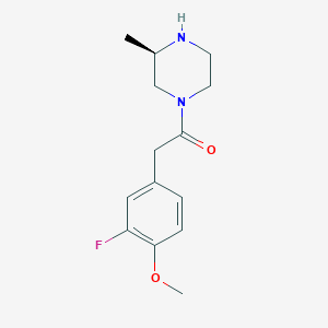 2-(3-fluoro-4-methoxyphenyl)-1-[(3R)-3-methylpiperazin-1-yl]ethanone