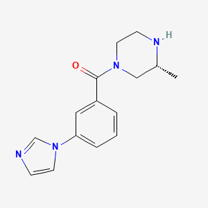 molecular formula C15H18N4O B6748254 (3-imidazol-1-ylphenyl)-[(3R)-3-methylpiperazin-1-yl]methanone 