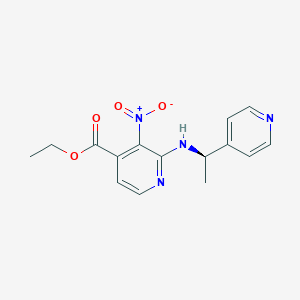 ethyl 3-nitro-2-[[(1R)-1-pyridin-4-ylethyl]amino]pyridine-4-carboxylate