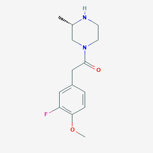 2-(3-fluoro-4-methoxyphenyl)-1-[(3S)-3-methylpiperazin-1-yl]ethanone