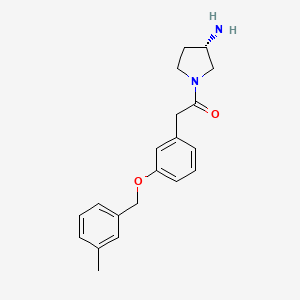 1-[(3S)-3-aminopyrrolidin-1-yl]-2-[3-[(3-methylphenyl)methoxy]phenyl]ethanone