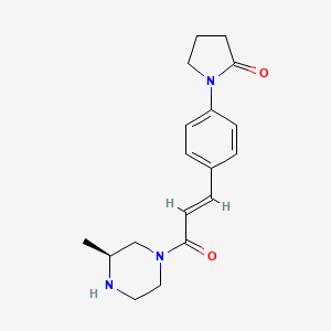 1-[4-[(E)-3-[(3S)-3-methylpiperazin-1-yl]-3-oxoprop-1-enyl]phenyl]pyrrolidin-2-one