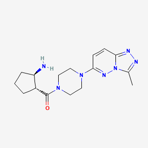 [(1R,2R)-2-aminocyclopentyl]-[4-(3-methyl-[1,2,4]triazolo[4,3-b]pyridazin-6-yl)piperazin-1-yl]methanone