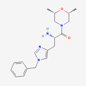 (2S)-2-amino-3-(1-benzylimidazol-4-yl)-1-[(2S,6R)-2,6-dimethylmorpholin-4-yl]propan-1-one