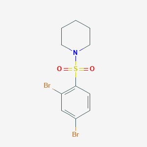 molecular formula C11H13Br2NO2S B6748333 1-(2,4-DIBROMOBENZENESULFONYL)PIPERIDINE 