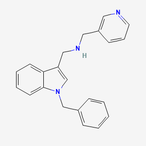 N-[(1-benzylindol-3-yl)methyl]-1-pyridin-3-ylmethanamine