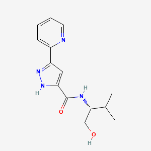 N-[(2R)-1-hydroxy-3-methylbutan-2-yl]-3-pyridin-2-yl-1H-pyrazole-5-carboxamide