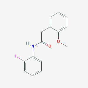 molecular formula C15H14INO2 B6748383 N-(2-iodophenyl)-2-(2-methoxyphenyl)acetamide 