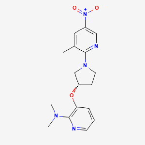 N,N-dimethyl-3-[(3S)-1-(3-methyl-5-nitropyridin-2-yl)pyrrolidin-3-yl]oxypyridin-2-amine