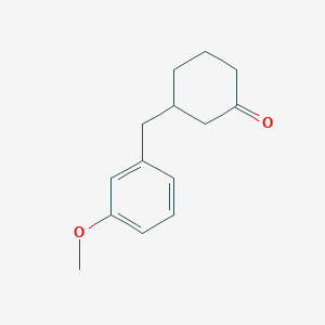 molecular formula C14H18O2 B067484 3-[(3-Methoxyphenyl)methyl]cyclohexanone CAS No. 171046-92-7