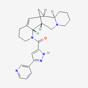 [(1R,2S,9R,10R)-3,15-diazatetracyclo[7.7.1.02,7.010,15]heptadec-7-en-3-yl]-(3-pyridin-3-yl-1H-pyrazol-5-yl)methanone