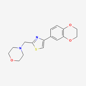 4-[[4-(2,3-Dihydro-1,4-benzodioxin-6-yl)-1,3-thiazol-2-yl]methyl]morpholine