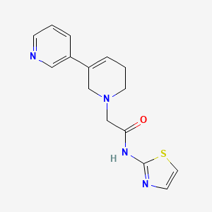 2-(5-pyridin-3-yl-3,6-dihydro-2H-pyridin-1-yl)-N-(1,3-thiazol-2-yl)acetamide