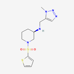 molecular formula C13H19N5O2S2 B6748511 (3R)-N-[(3-methyltriazol-4-yl)methyl]-1-thiophen-2-ylsulfonylpiperidin-3-amine 