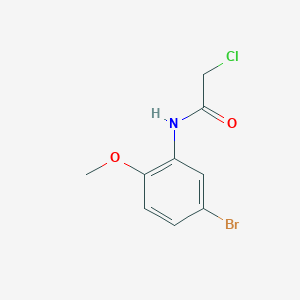 molecular formula C9H9BrClNO2 B6748541 N-(5-bromo-2-methoxyphenyl)-2-chloroacetamide 