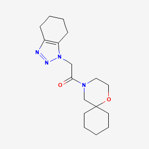 molecular formula C17H26N4O2 B6748560 1-(1-Oxa-4-azaspiro[5.5]undecan-4-yl)-2-(4,5,6,7-tetrahydrobenzotriazol-1-yl)ethanone 