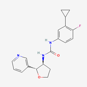 molecular formula C19H20FN3O2 B6748566 1-(3-cyclopropyl-4-fluorophenyl)-3-[(2R,3S)-2-pyridin-3-yloxolan-3-yl]urea 