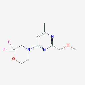 molecular formula C11H15F2N3O2 B6748573 2,2-Difluoro-4-[2-(methoxymethyl)-6-methylpyrimidin-4-yl]morpholine 