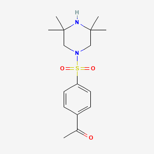 1-[4-(3,3,5,5-Tetramethylpiperazin-1-yl)sulfonylphenyl]ethanone